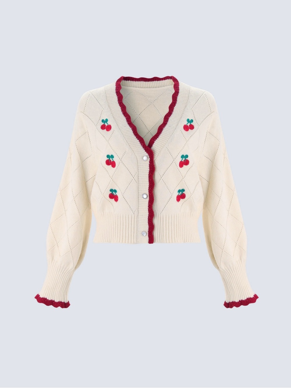 Cider Cherry Cropped Cardigan Size M